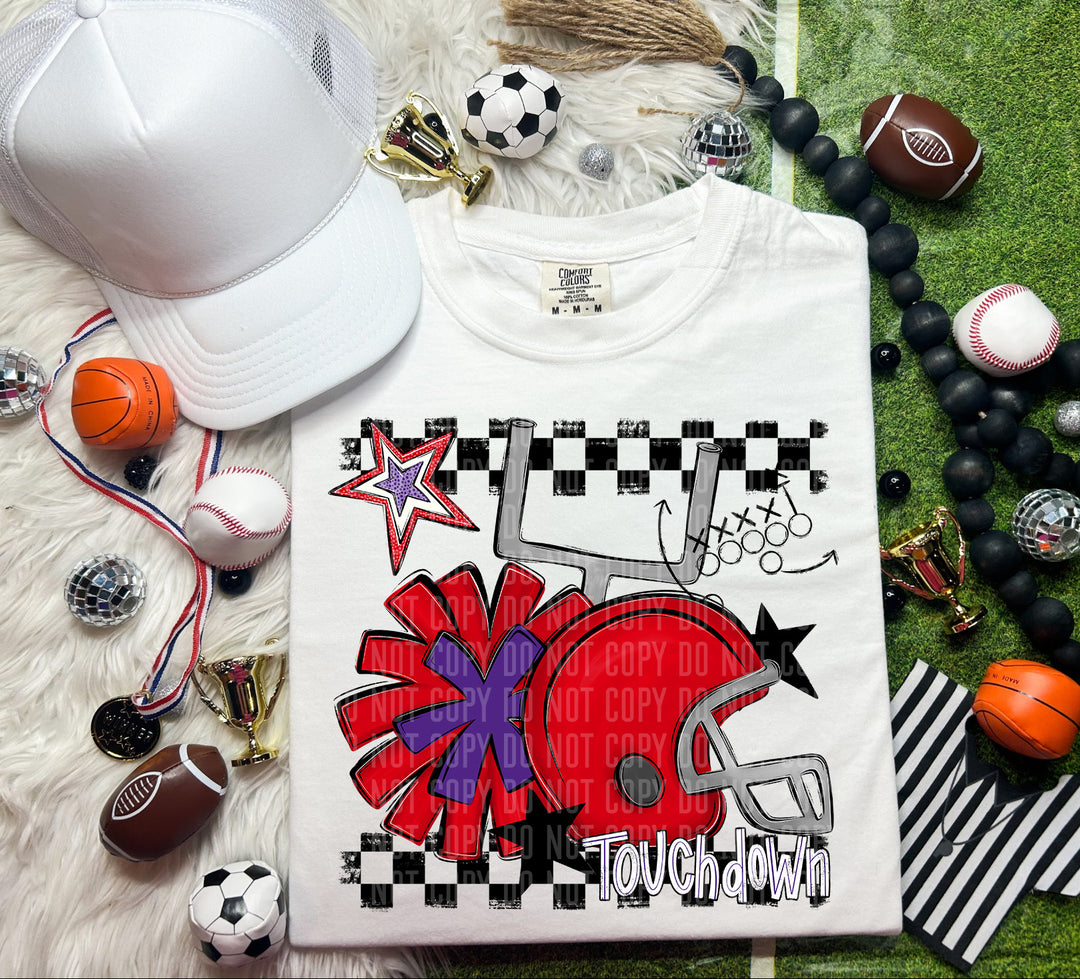 Helmet Pom Colors DTF Print