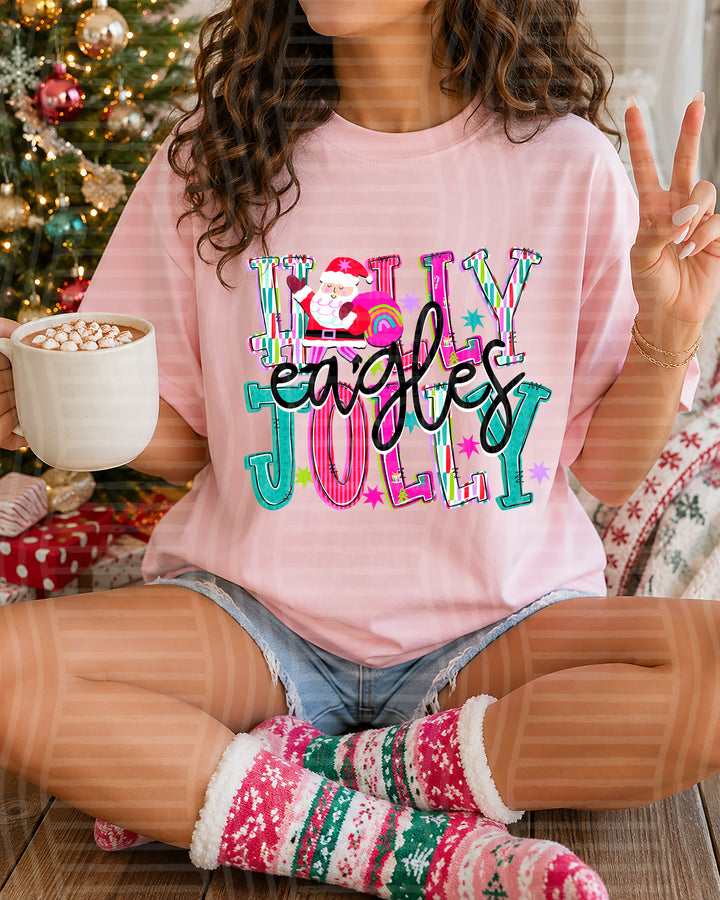 Holly Jolly Santa Mascots DTF Print