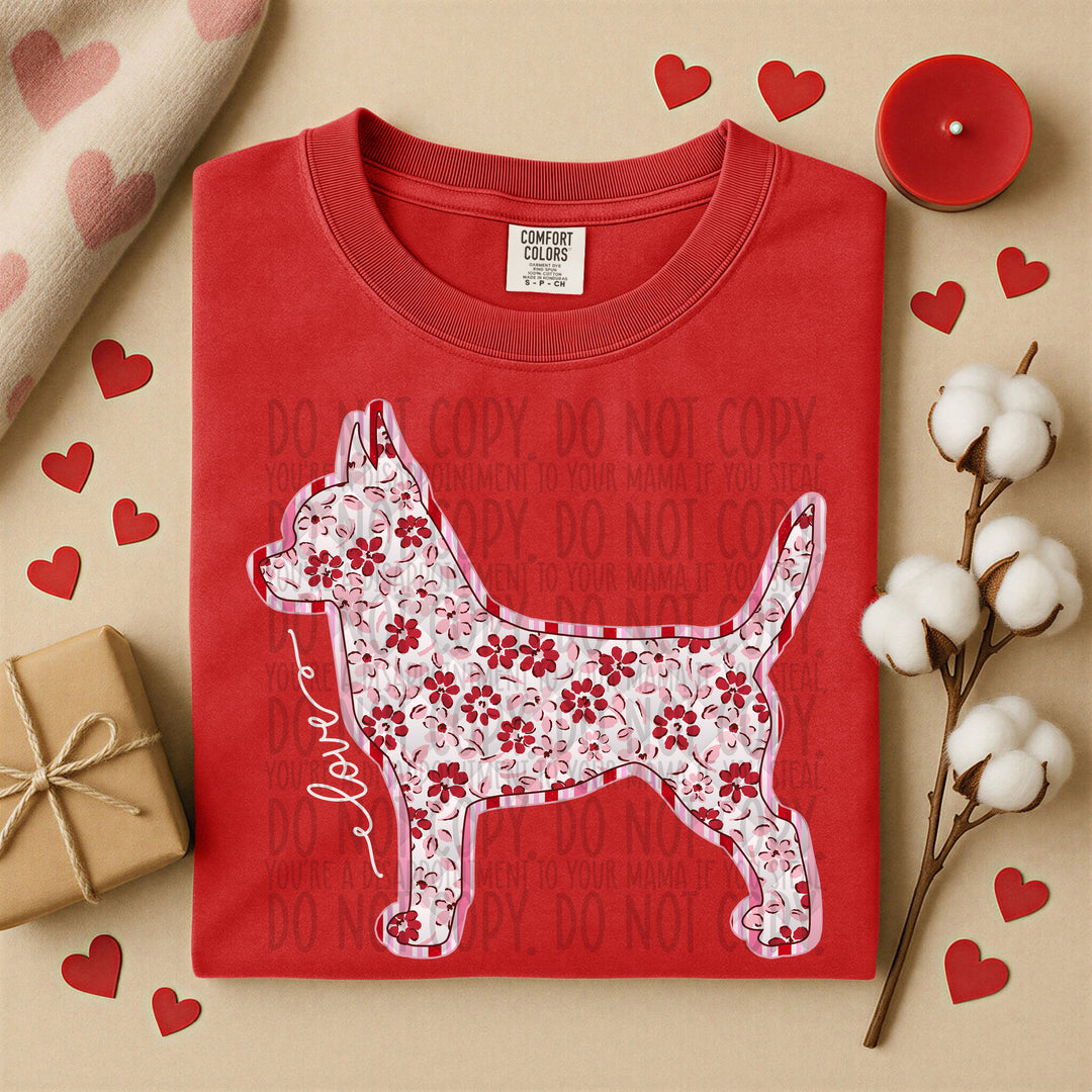 Valentine Dogs DTF Print