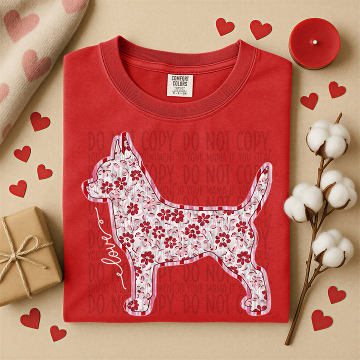 Valentine Dogs DTF Print