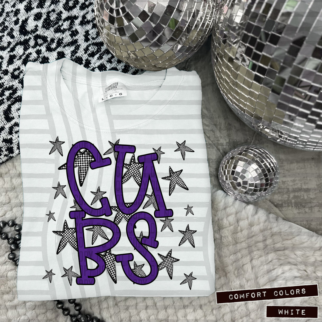 Purple Staggered DTF Print