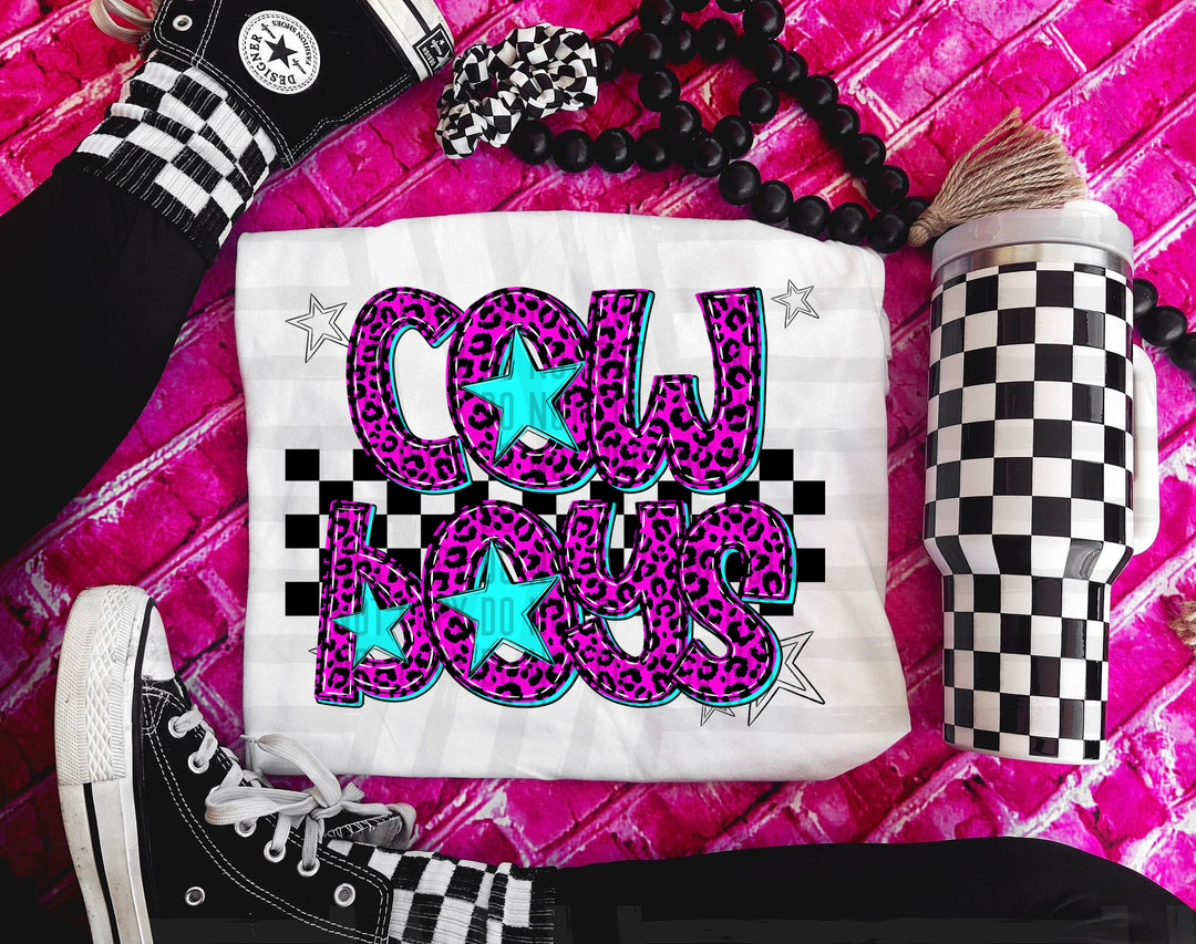 Pink Neon Leopard DTF Print