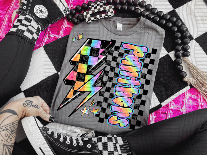Neon Side Bolt DTF Print