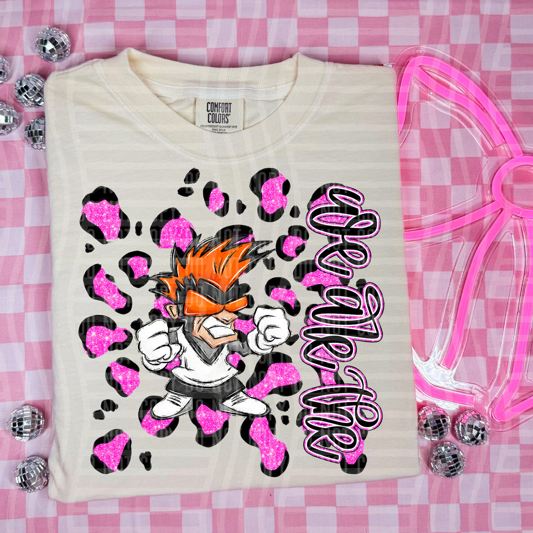 Preppy Leopard Mascot Heads DTF Print