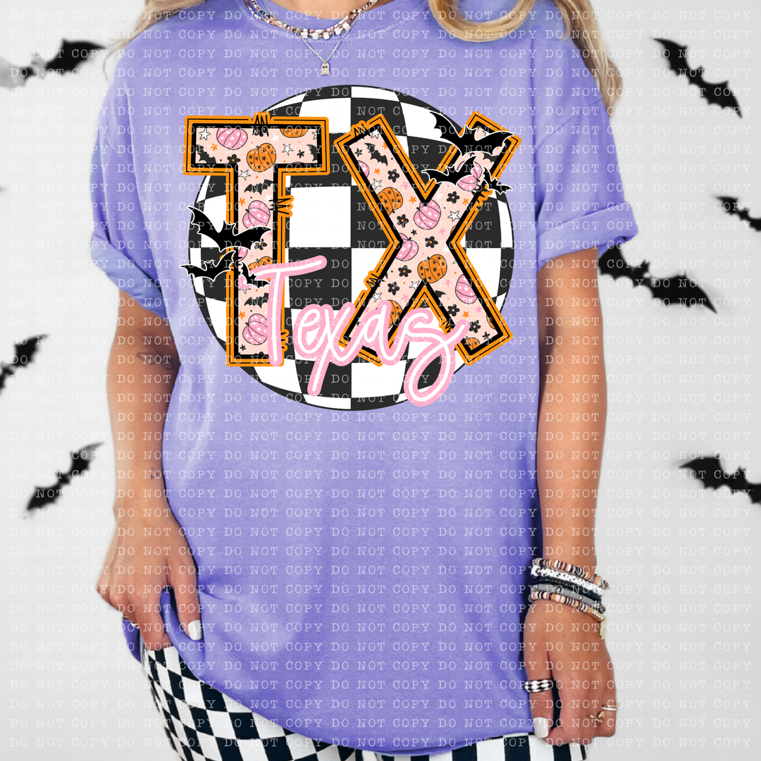 Pumpkin Batty States DTF Print