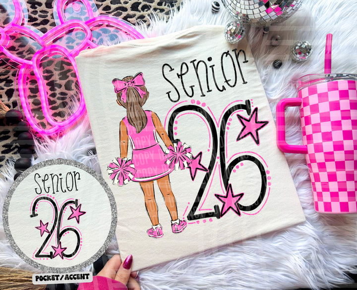 Cheerleader 2026 Senior POCKET DTF Print