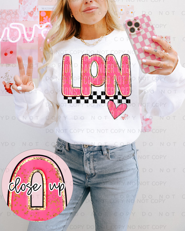 Sweet Pink Names DTF Print