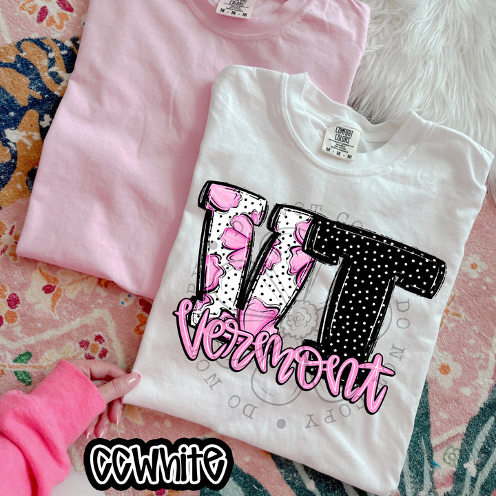 Pink Floral States DTF Print