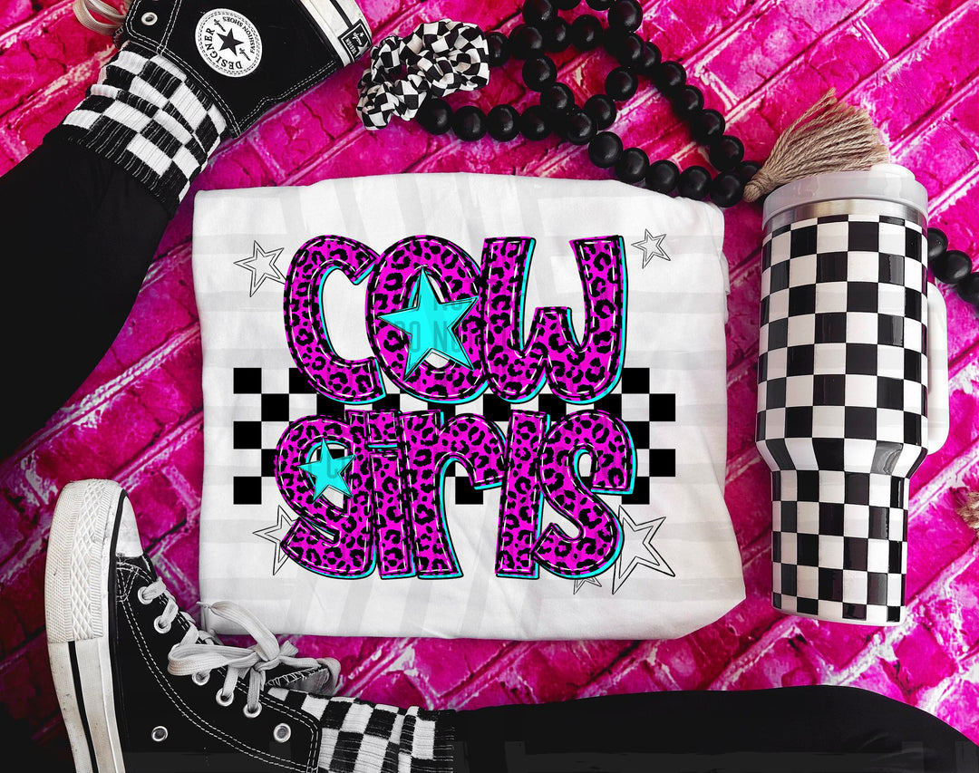 Pink Neon Leopard DTF Print