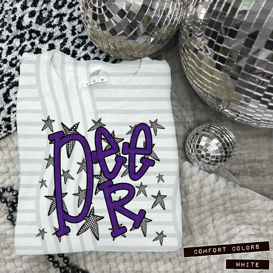 Purple Staggered DTF Print