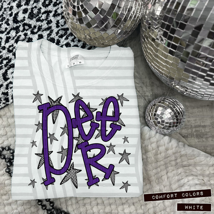 Purple Staggered DTF Print