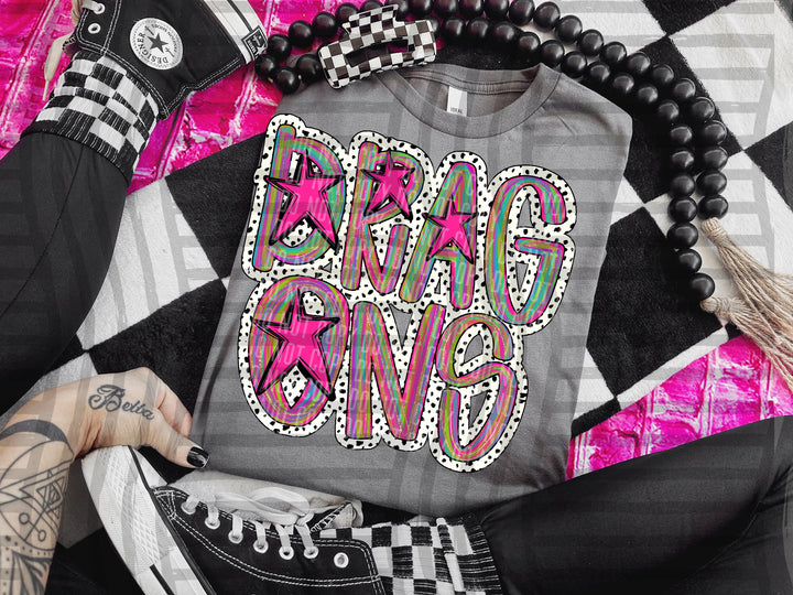 Brushstroke Dots DTF Print