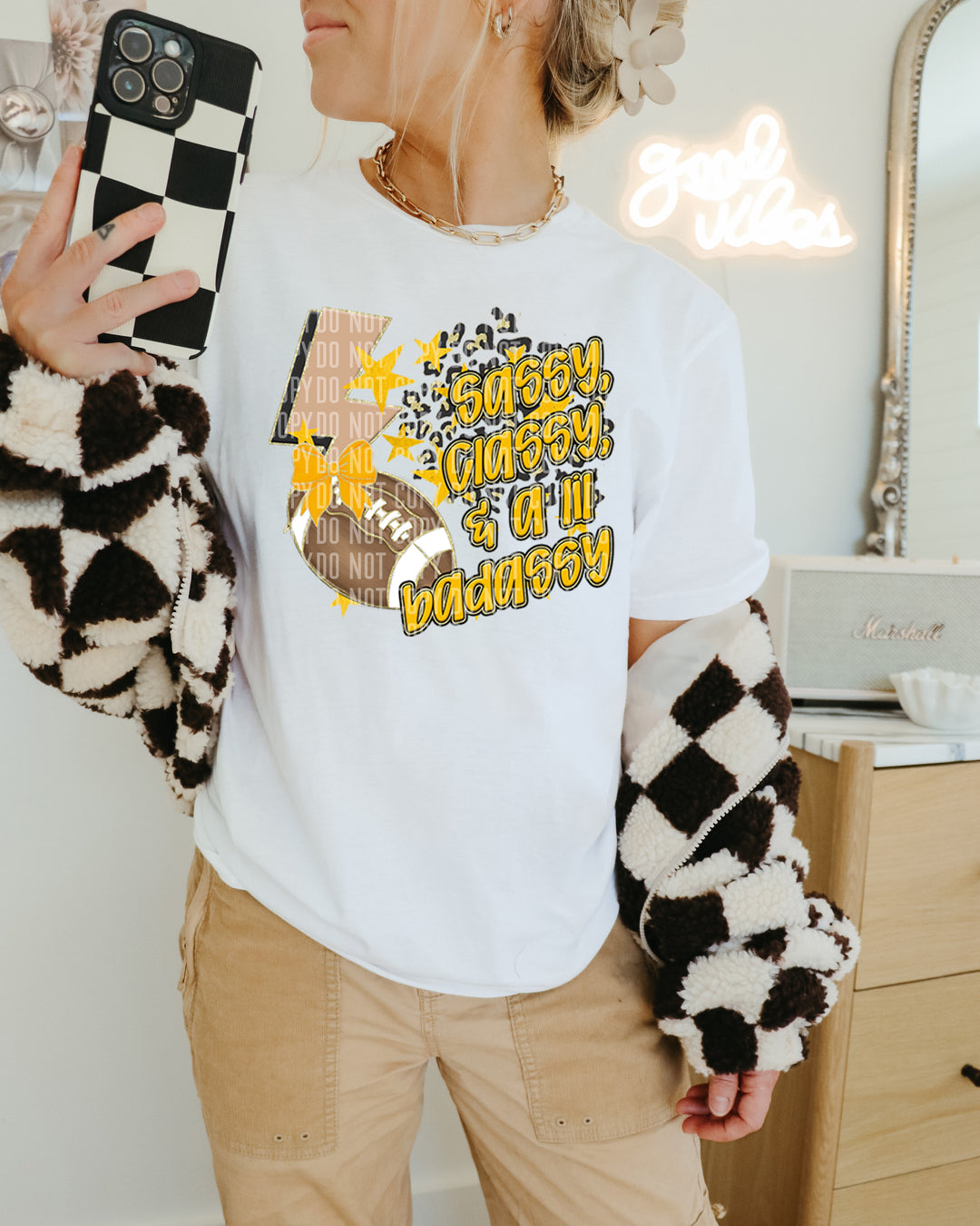 Sassy Classy Football DTF Print