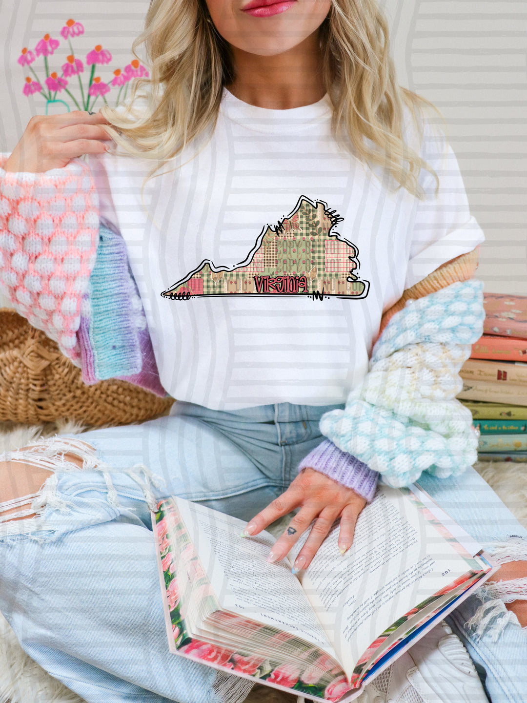 Butterfly Cottage States DTF Print