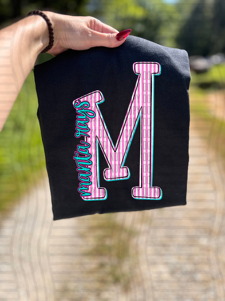 Mixy Pink Seersucker DTF Print