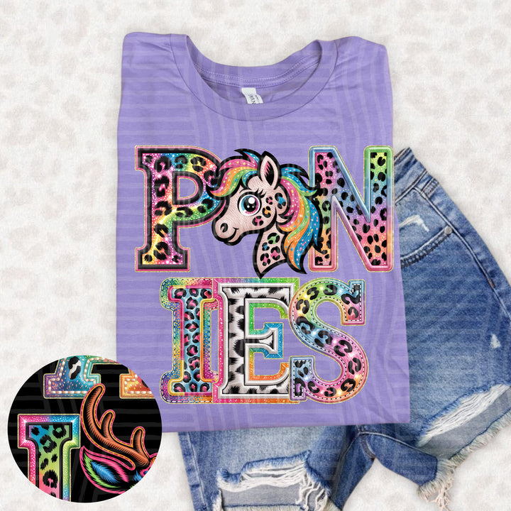 Rainbow Mascot Heads Stacked DTF Print