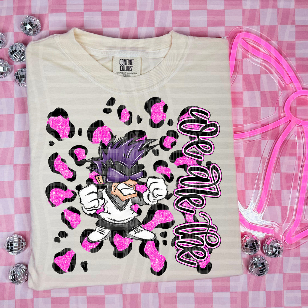 Preppy Leopard Mascot Heads DTF Print