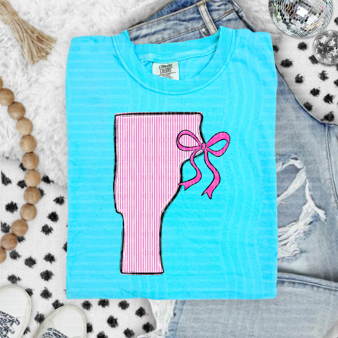 Seersucker States With Bow DTF Print