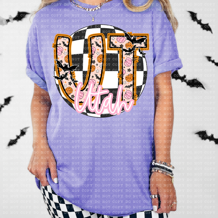Pumpkin Batty States DTF Print