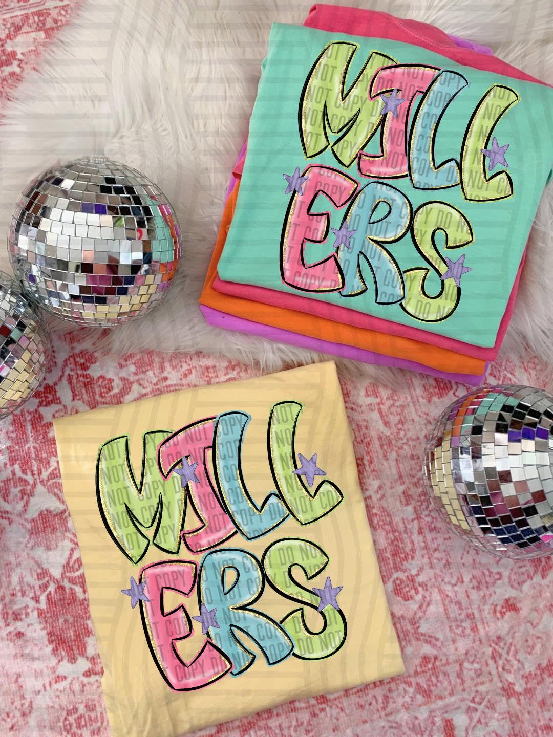 Glittery & Preppy Mascots DTF Print