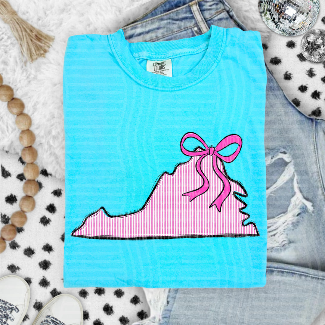 Seersucker States With Bow DTF Print