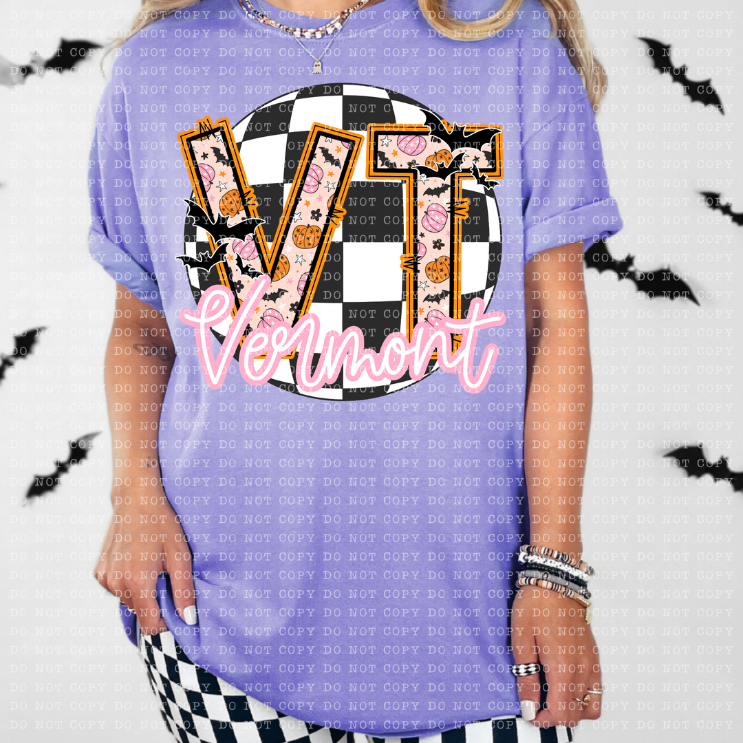 Pumpkin Batty States DTF Print