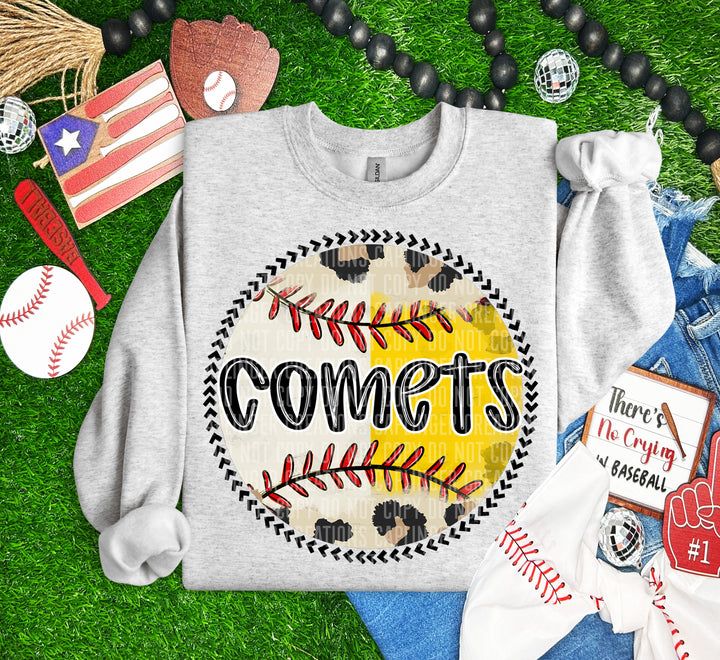 Half Baseball/Softball Round DTF Print