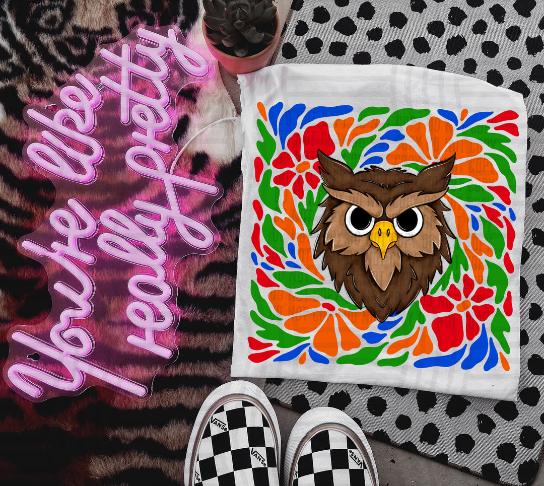 Retro Floral Mascot Heads DTF Print