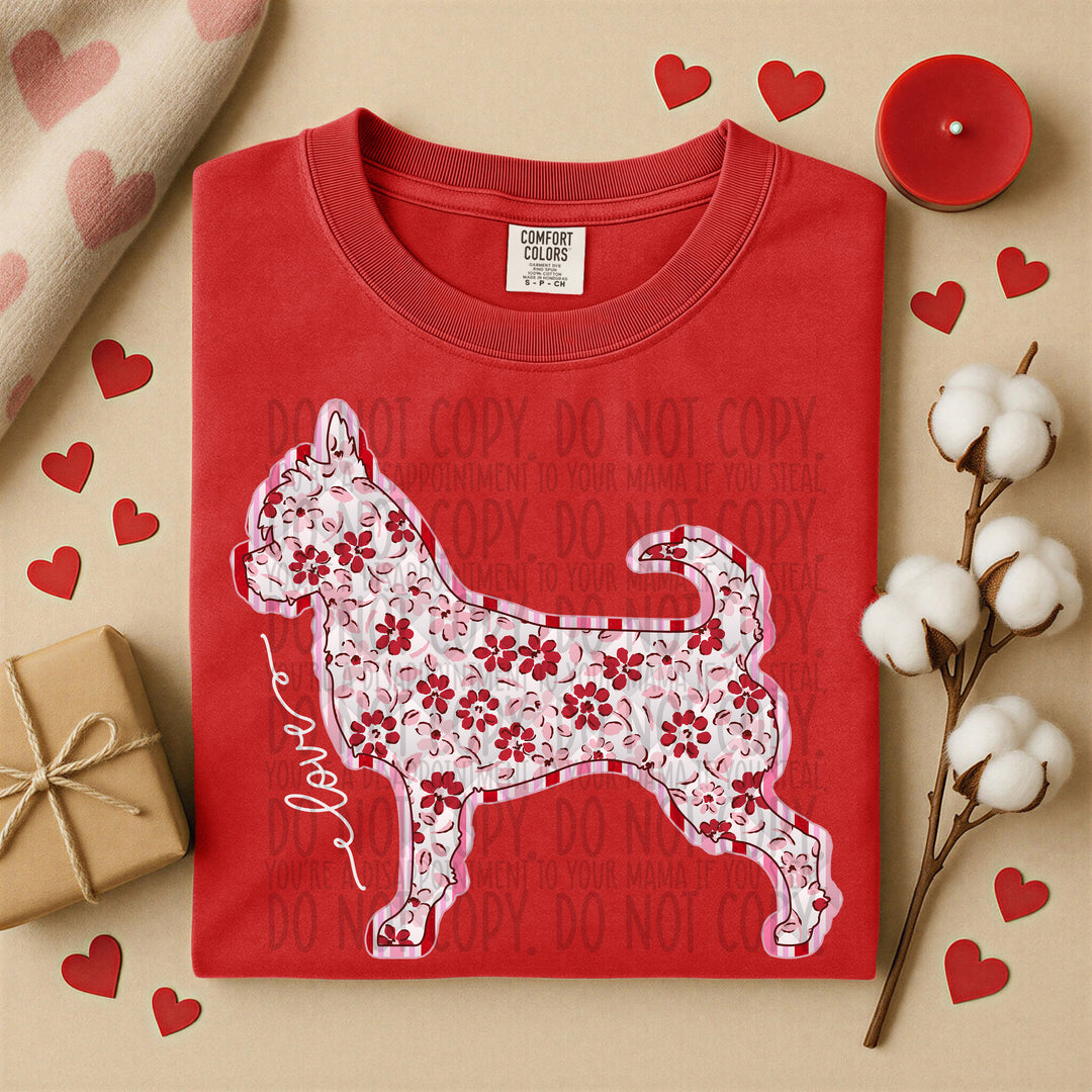 Valentine Dogs DTF Print