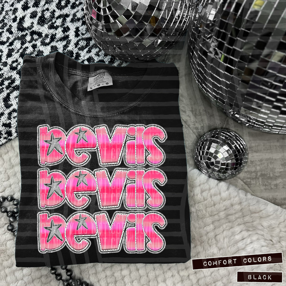 Pink Triple Stacked DTF Print
