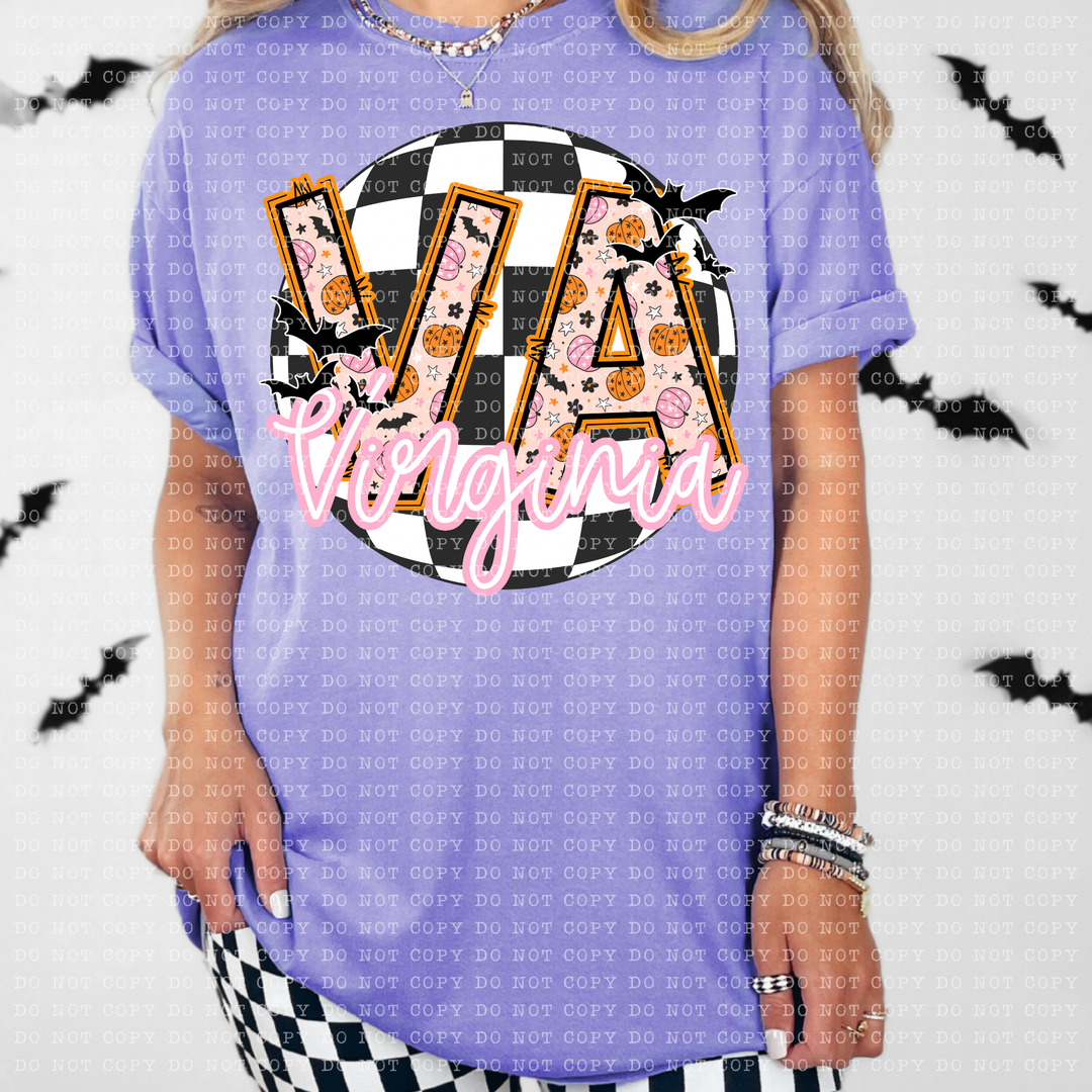 Pumpkin Batty States DTF Print