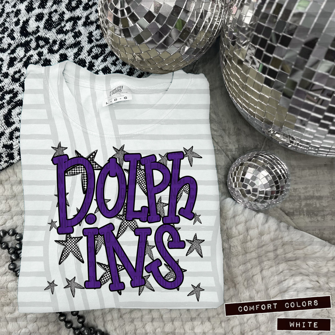 Purple Staggered DTF Print