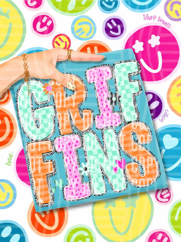 Happy Blooms Mascots DTF Print