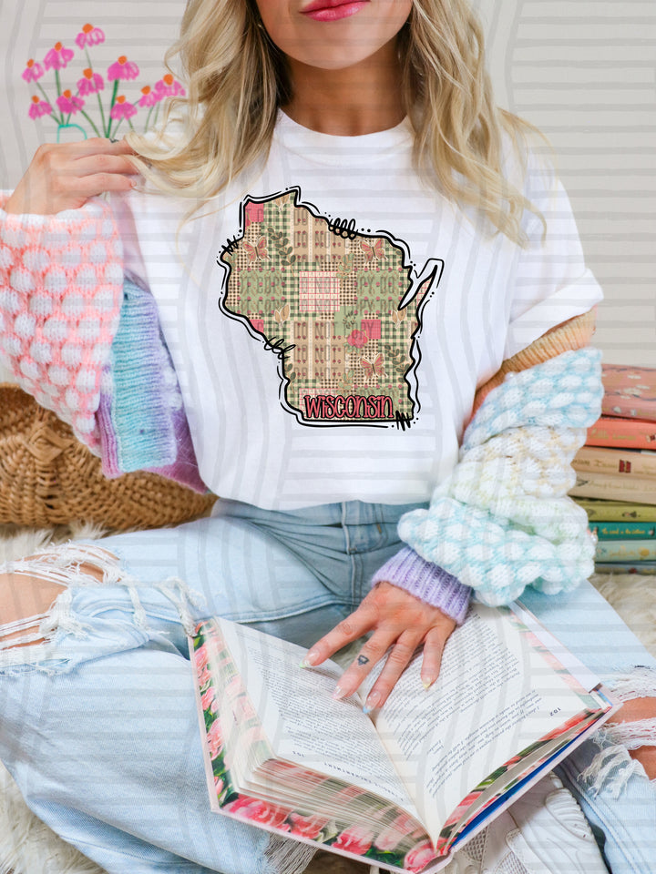 Butterfly Cottage States DTF Print