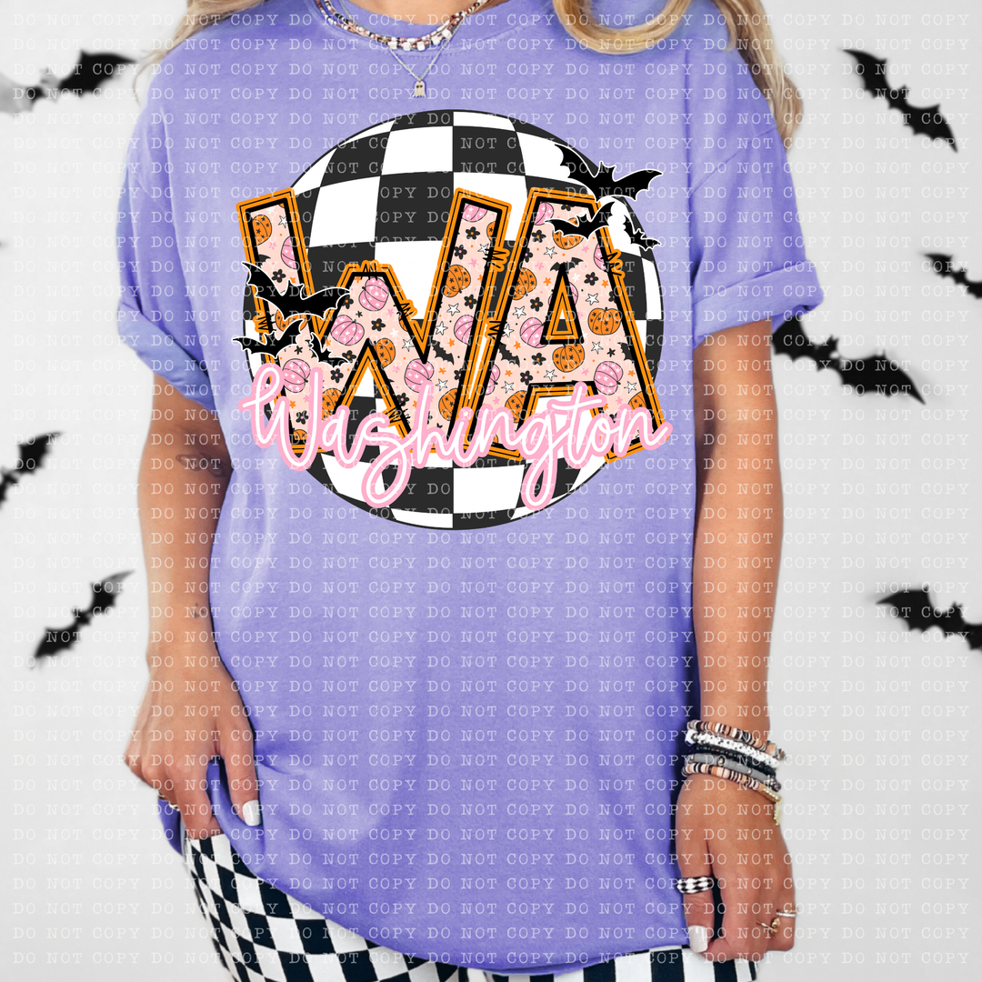 Pumpkin Batty States DTF Print