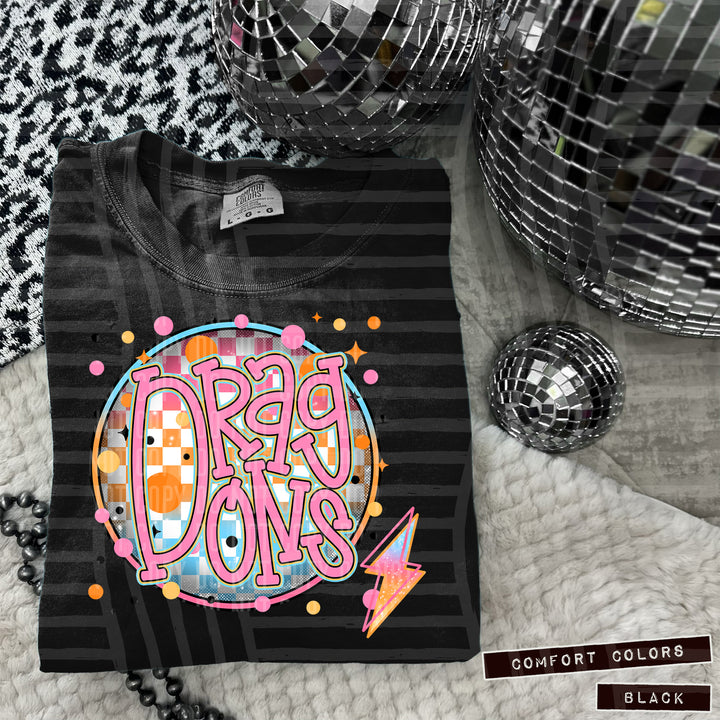 Neon Bright Circle DTF Print
