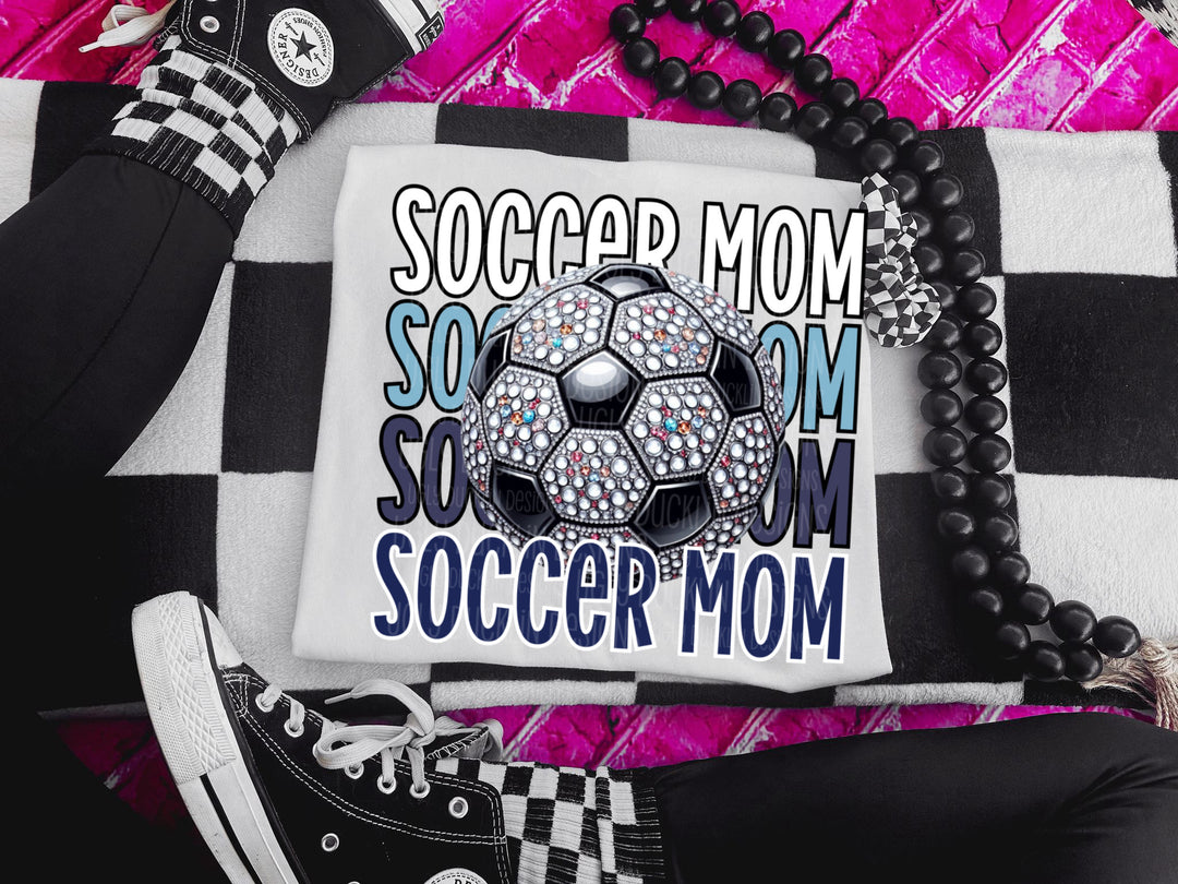 Soccer Mom with Bow DTF Print