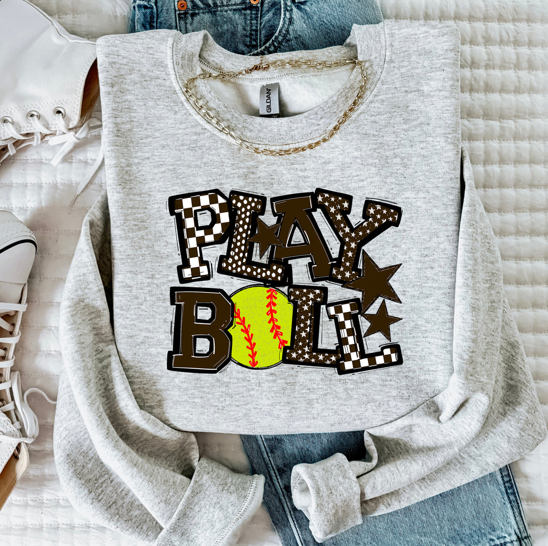 Play Ball Softball DTF Print