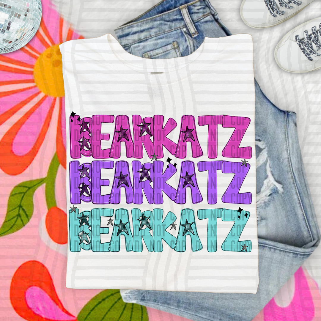 Triple Stacked Starburst DTF Print