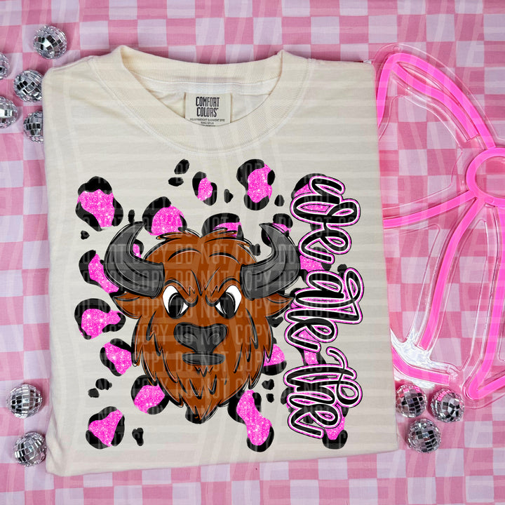 Preppy Leopard Mascot Heads DTF Print