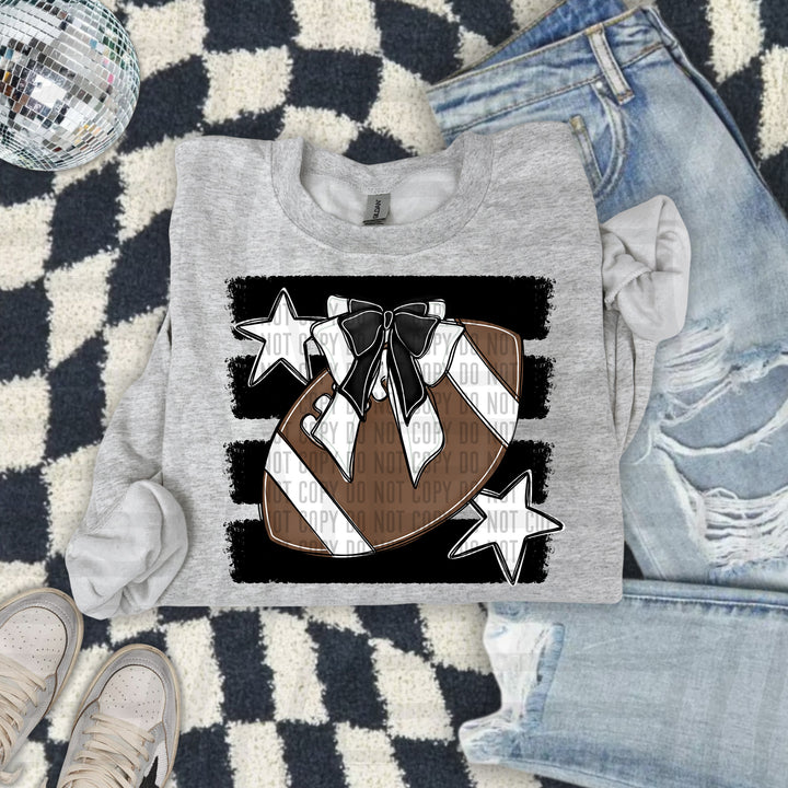 Football Bow DTF Print