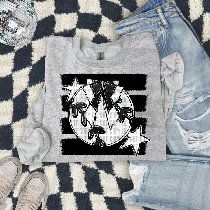 Baseball Bow DTF Print