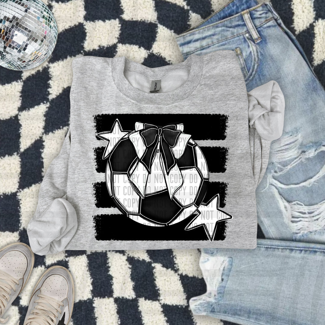 Soccer Bow DTF Print