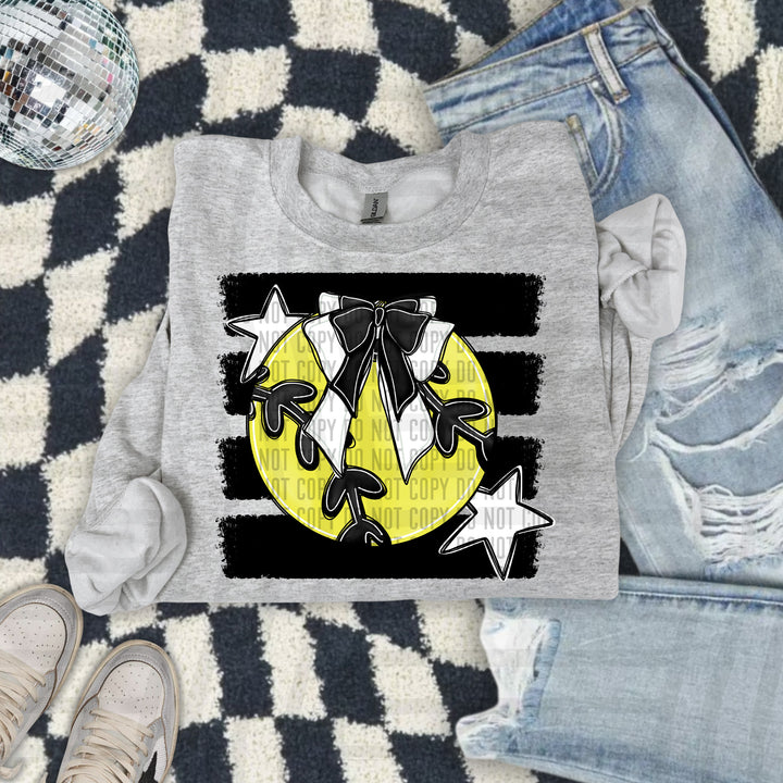 Softball Bow DTF Print