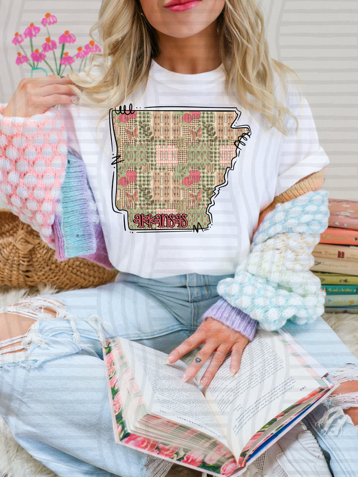 Butterfly Cottage States DTF Print