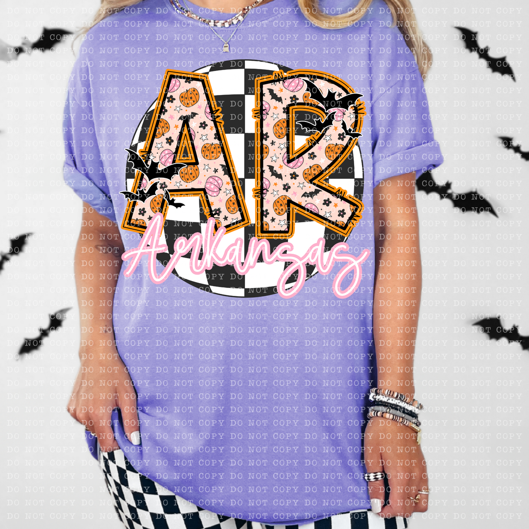 Pumpkin Batty States DTF Print