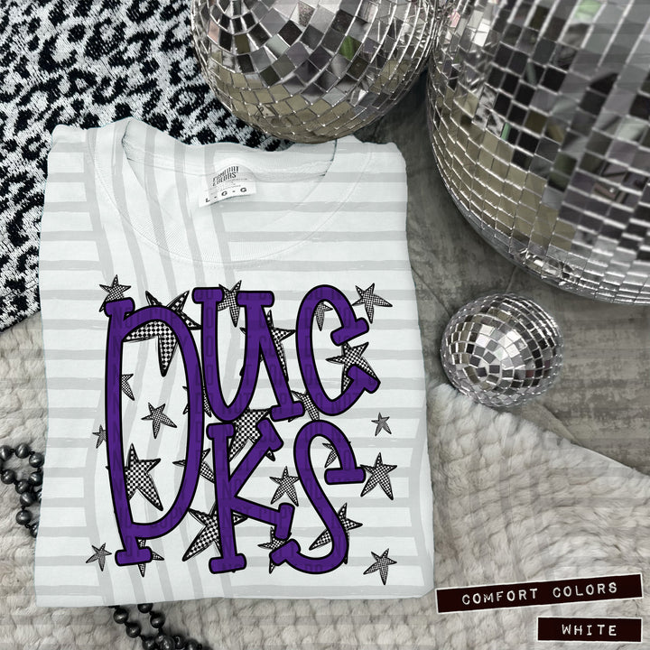 Purple Staggered DTF Print