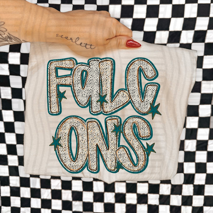 Teal Dotty DTF Print