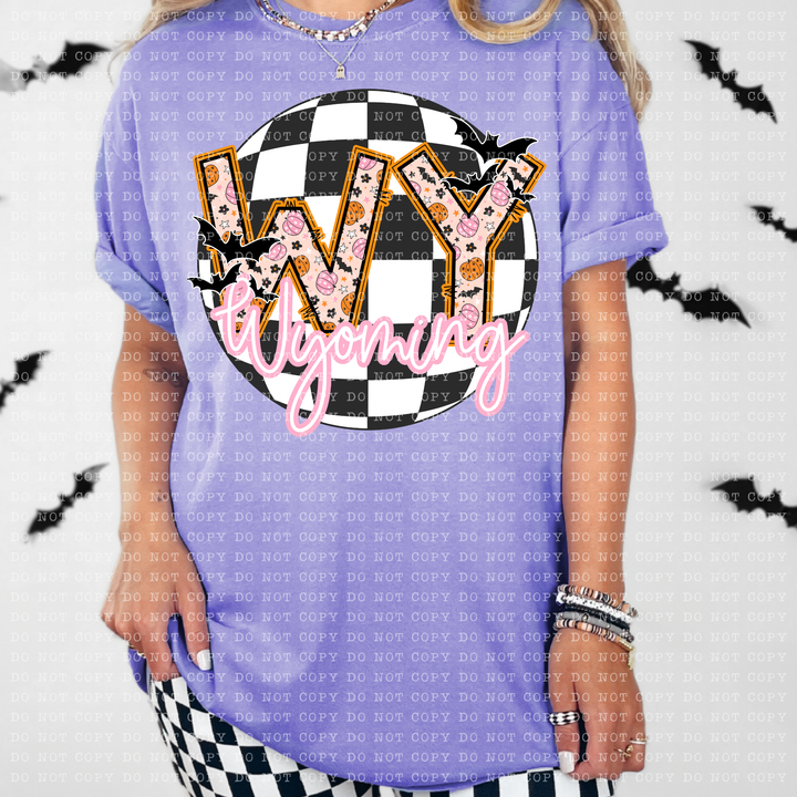 Pumpkin Batty States DTF Print