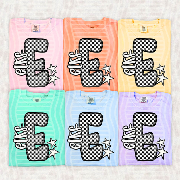 Checker Crush Black And White Mascots DTF Print